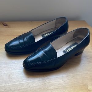 Women’s Black Leather Shoes.